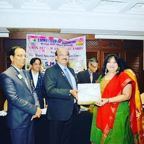 Mallikaa being honoured by the Lions Club